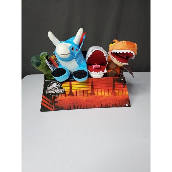 Jurassic World Legacy 2021 Plush Set with Display Mattel Lot Of 4 Plush Dinosaur - Picture 8 of 8